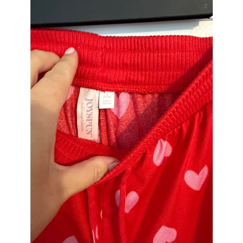 Women’s Red Heart-Print Pajama Pants - Cozy Sleep Lounge Bottoms - Picture 2 of 2